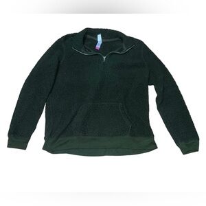 Hunter Green Sherpa Pullover